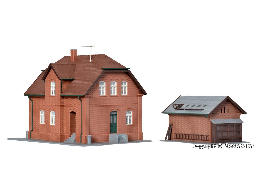 H0 - Obytný dům s vedlejší budovou / Bottrop - kibri 38190