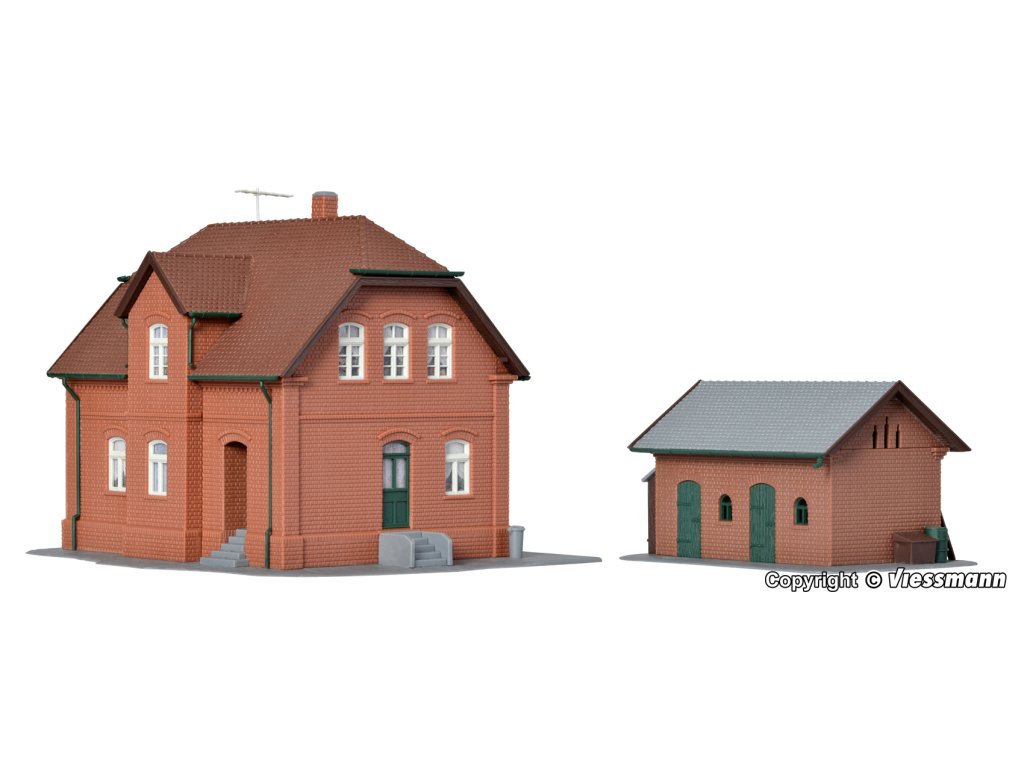 H0 - Obytný dům s vedlejší budovou / Bottrop - kibri 38190