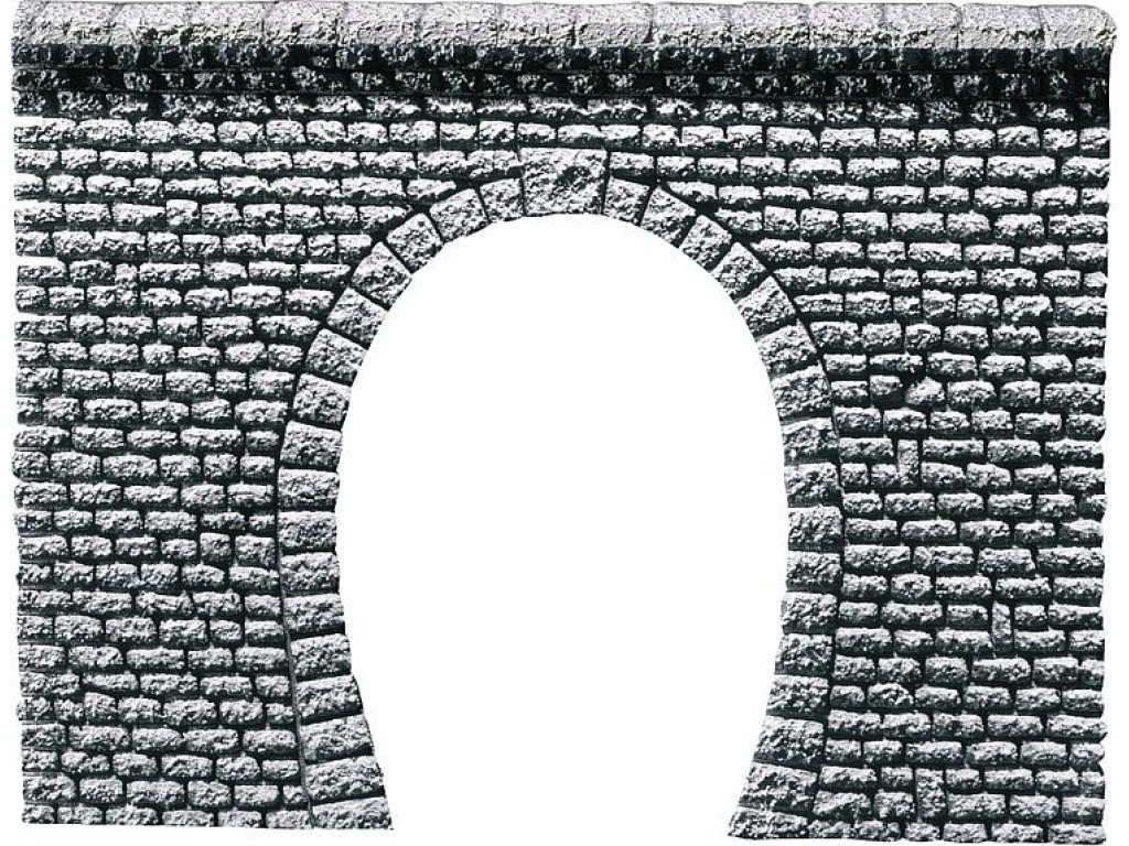 H0 - Portál tunelu jednokolejný přírodní kámen - Faller 170880
