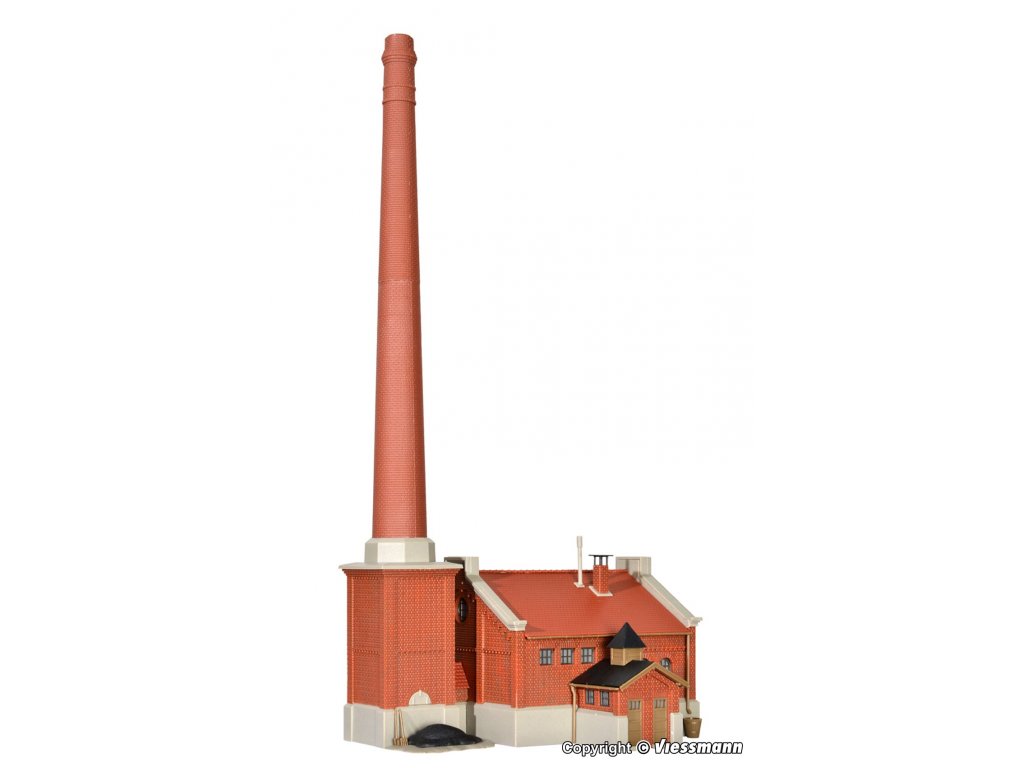 H0 - Továrna cihlová s komínem - kibri 39821