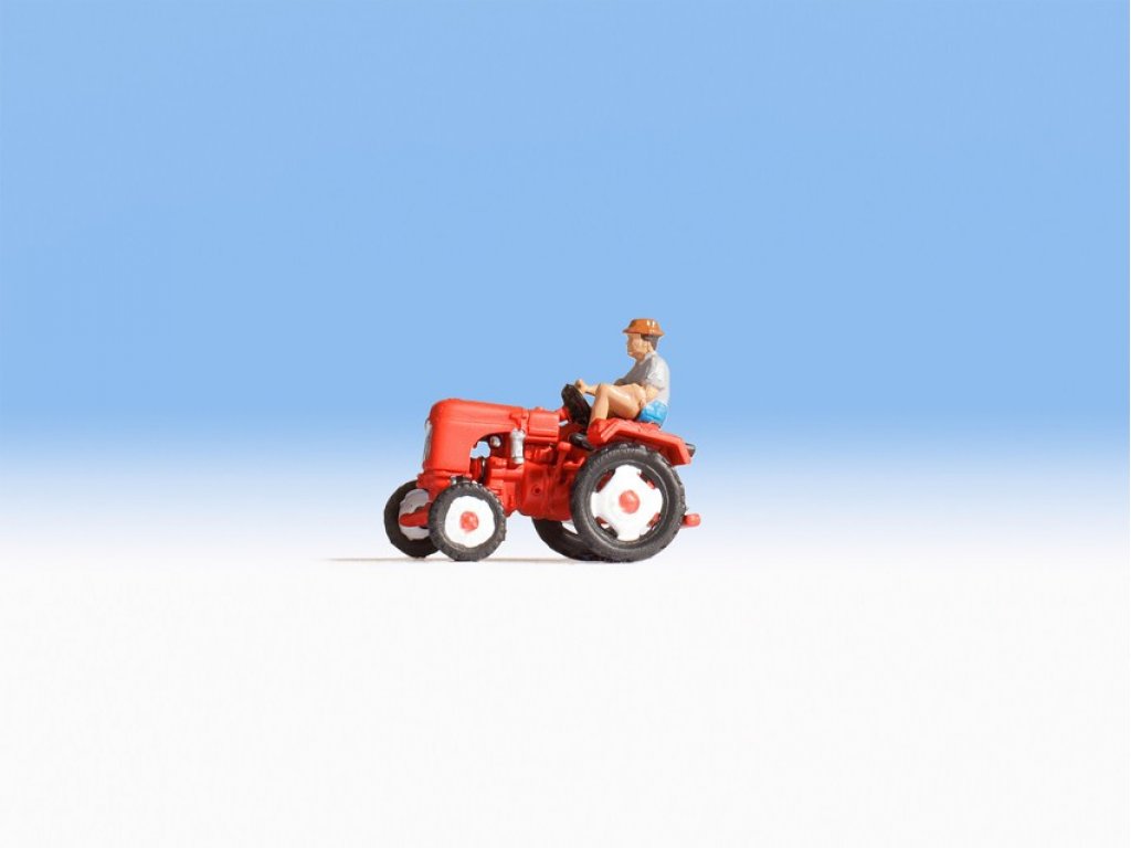 H0 - Traktor červený - Allgaier - Noch 16755