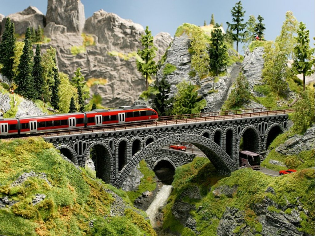 H0 - Viadukt kamenný přímý 376 mm - Noch 58670
