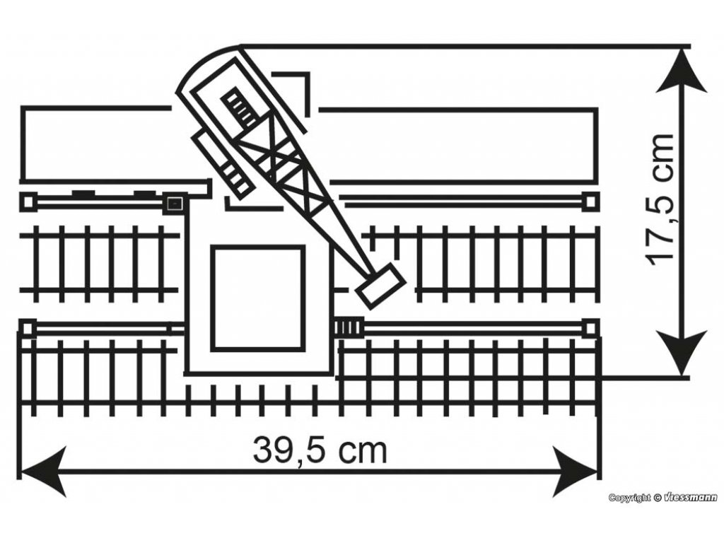 H0 - Zauhlovací zařízení s jeřábem - kibri 39420