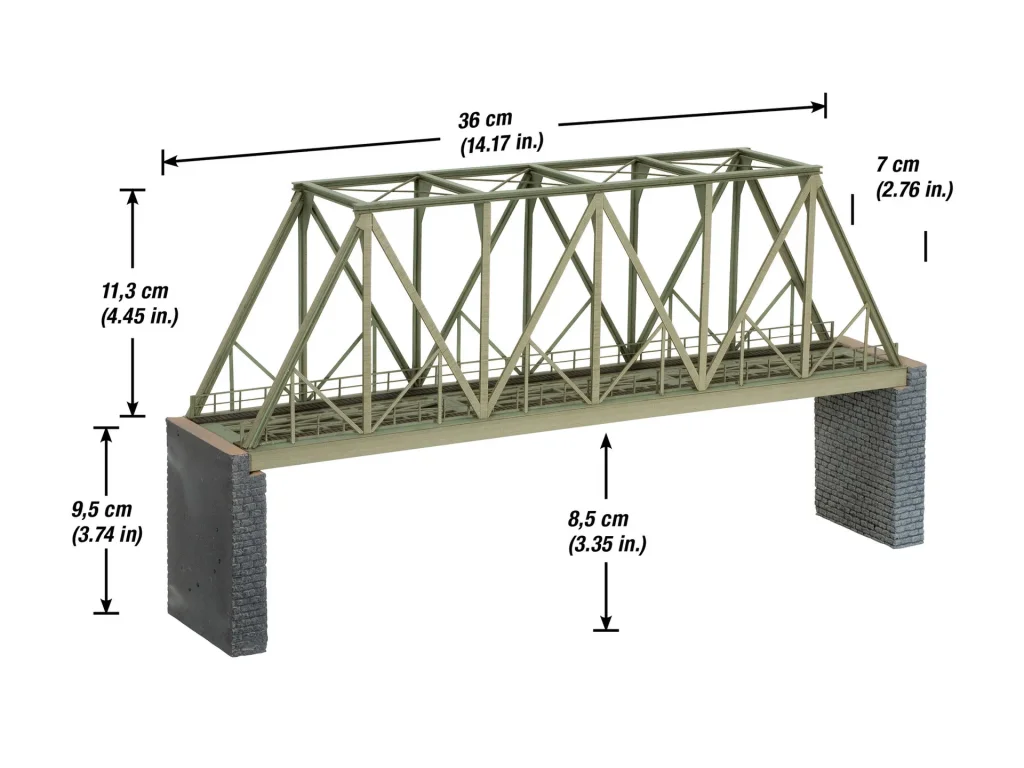 H0 - Železniční most ocelový přímý / délka 360 mm - Noch 67029