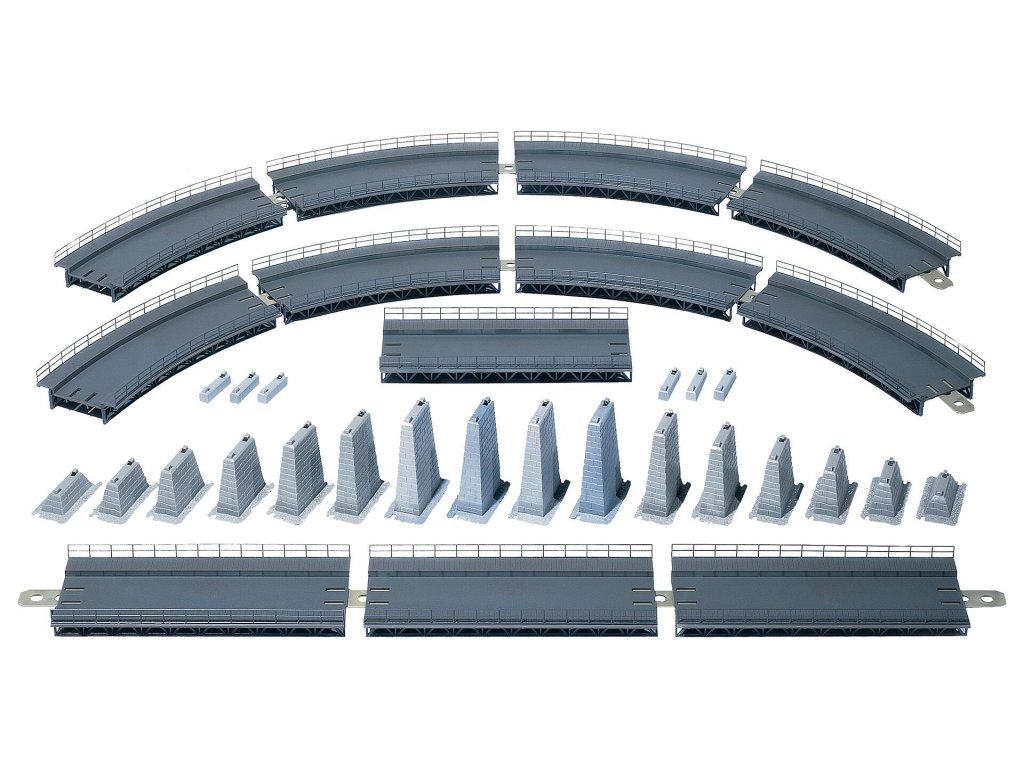 H0 - Železniční stoupání a klesání obloukové R1 / rádius 360 mm - Faller 120470