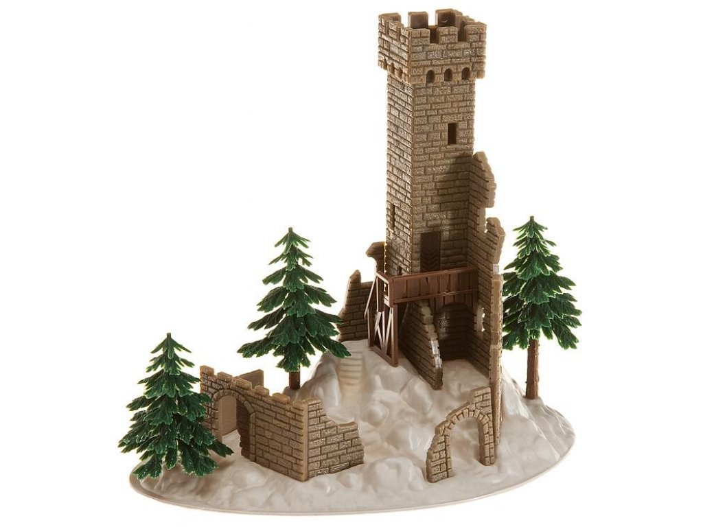 H0 - Zřícenina hradu čtvercová věž - Faller 130285