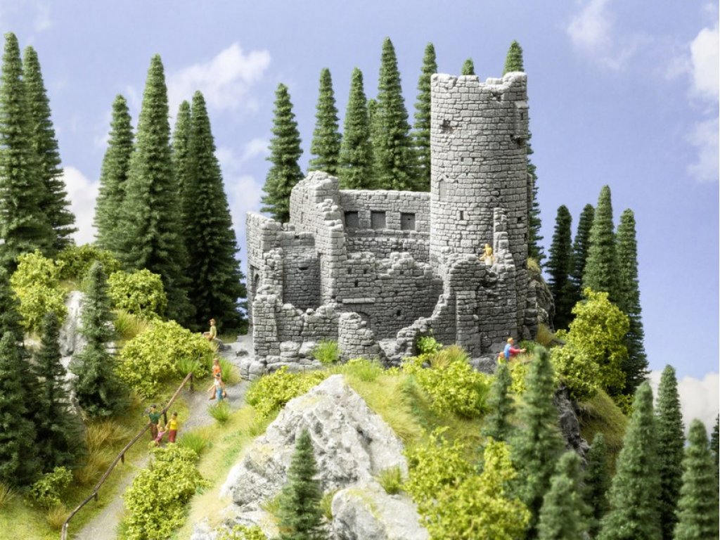H0 - Zřícenina hradu kulatá věž - Noch 58605