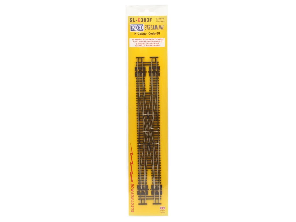 N - Dvojité kolejové křížení / délka 271 mm - Peco SL-E383F
