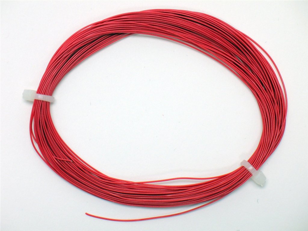 Tenký drát Ø 0,5 mm / barva červená - Esu 51943