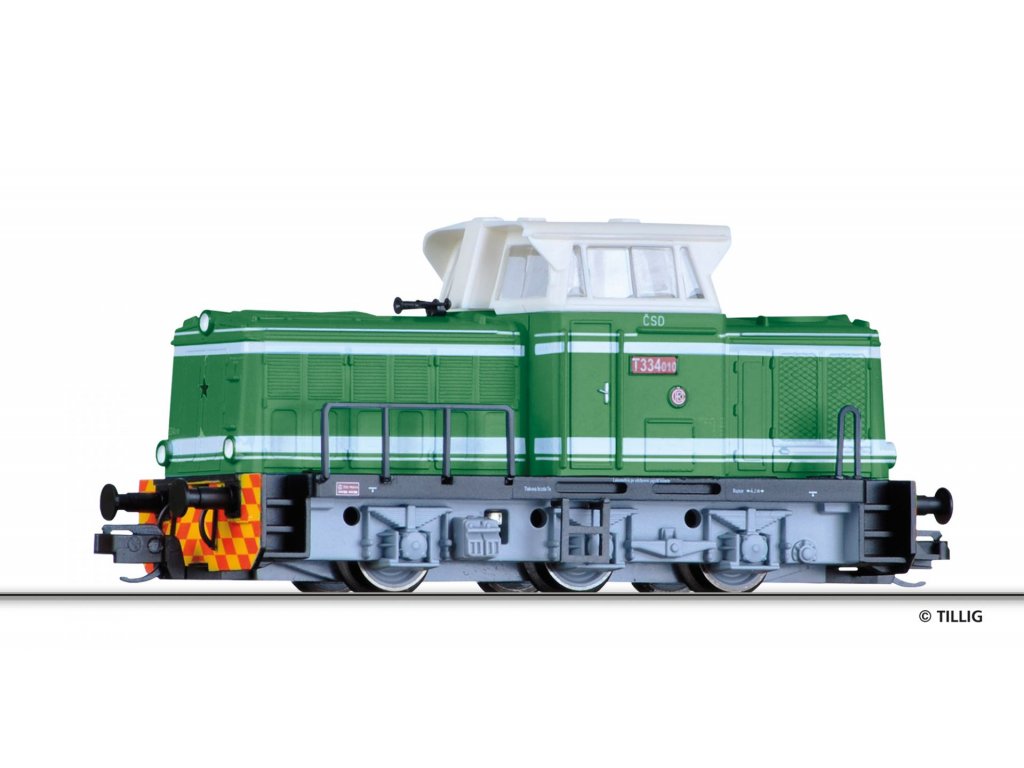 TT - Dieselová lokomotiva řady T334.0 / Rosnička ČSD - Tillig 04618