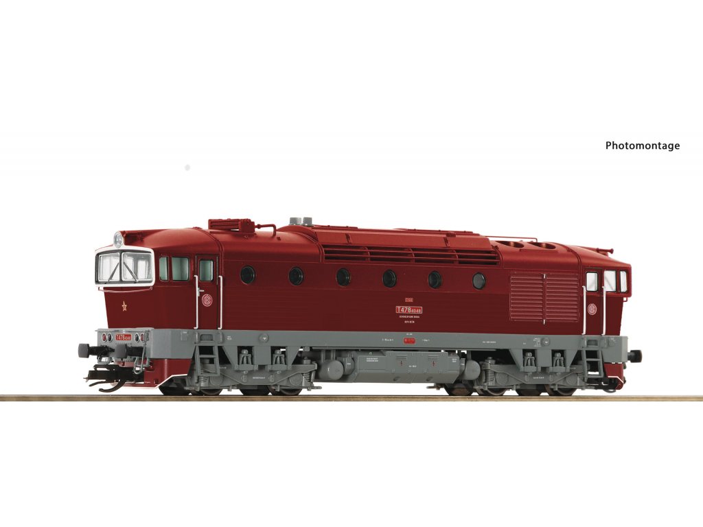 TT - Dieselová lokomotiva T 750 4048 ČSD / DCC zvuk - Roco 7390014