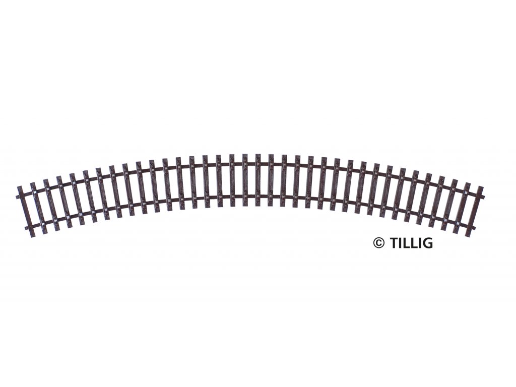 TT - Obloukový pražcový pás R 353 mm / 30° R21 - Tillig 83006
