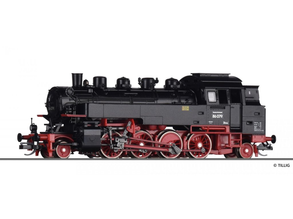 TT - Parní lokomotiva řady BR86 079 DR - Tillig 02184