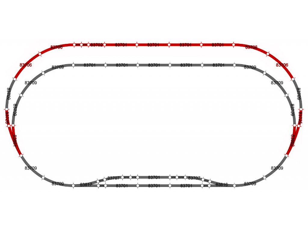TT - Rozšiřující set kolejí - paralelní okruh díl 1 - Tillig 01834