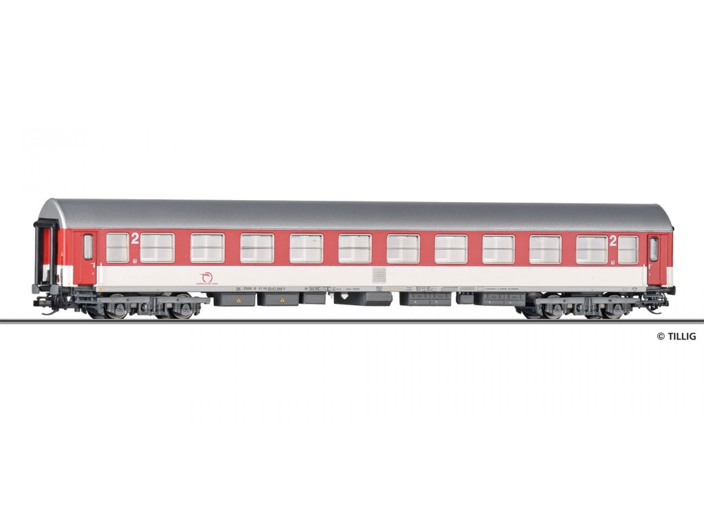TT - Rychlíkový vůz 2.třídy ZSSK / Typ Y/B 70 - Tillig 16415
