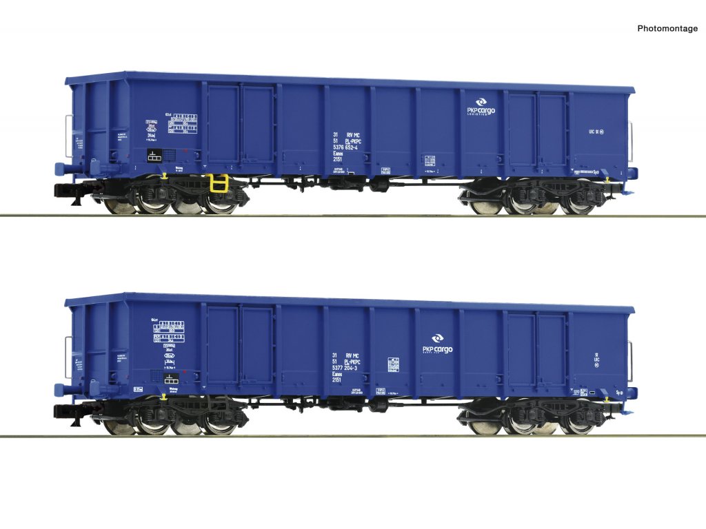 TT - Set otevřených vozů Eanos PKP Cargo - Roco 37651