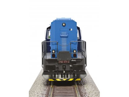 H0 - Dieselová lokomotiva Kocour Rh 742 ČD Cargo / DCC zvuk - Roco 7310004