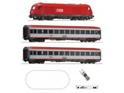 H0 Digitální set - Dieselová lokomotiva řady Rh2016 ÖBB  s kolejemi s podložím - Roco 5110005