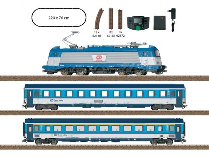 H0 - Digitální set - Elektrická lokomotiva Škoda Typ 109 E s kolejemi s podložím - TRIX 21505