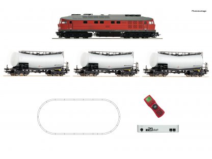 H0 - Digitální set - vlak s lokomotivou Br 232 s kolejemi s podložím - Roco 51340