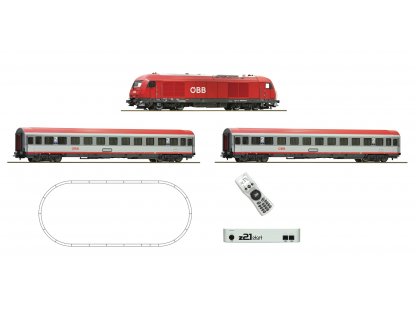 H0 - Digitální set - vlak s lokomotivou Rh2016 ÖBB s kolejemi s podložím - Roco 51341