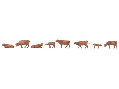 H0 Figurky - hnědé krávy - Faller 151922