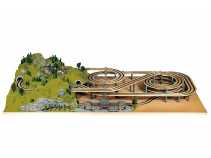 H0 - Kruhové stoupání dvoukolejné rozšiřující / rádius 360 - 437 mm - Noch 53004