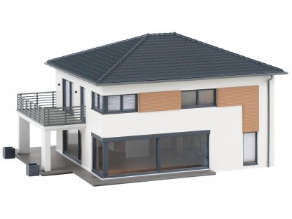 H0 - Model dvoupatrového řadového domu s balkonem - Faller 130639