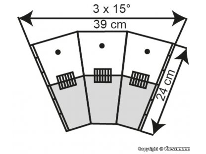 H0 - Rotunda cihlová na 3 stání - kibri 39452