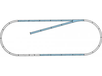 H0 - Rozšiřující kolejový set B - Roco line s podložím - Roco 42010