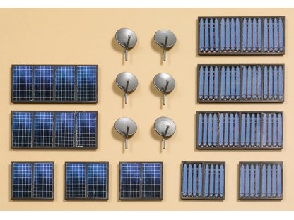 H0 - Satelitní anténa a solární panel - auhagen 41651