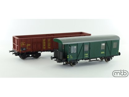 H0 - Set dvou nákladních vozů ČSD / typ Ds a Vase - mtb-ds-vase