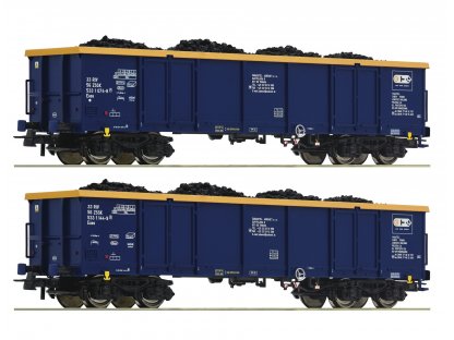 H0 - set dvou nákladních vozů s uhlím - Roco 76086