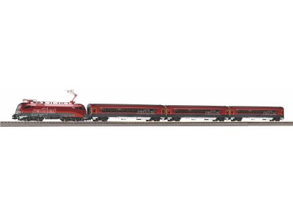 H0 - Set s elektrickou lokomotivou Rail Jet ÖBB - kolejivo s podložím - PIKO 57178