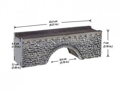 H0 - Viadukt kamenný přímý 234 mm - Noch 58690