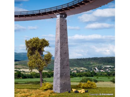 H0 - Viaduktový pilíř kamenný / stavebnice výška 230 mm - Vollmer 44512