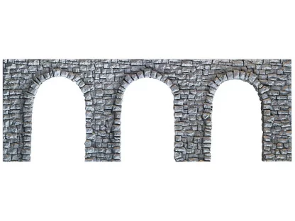 H0 - Zeď kámen lomový s arkádami - Noch 58260
