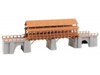 H0 - Železniční most dřevěný - Faller 120527