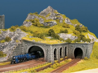 H0 - železniční portál kámen přírodní jednokolejný - Noch 58247