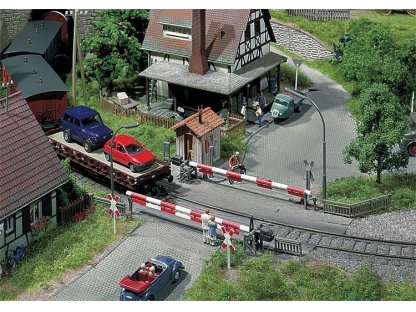 H0 - Železniční přejezd se závorami - ruční - Faller 120172