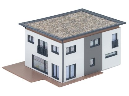 N - Cihlový dům s bílou fasádou - Faller 232151