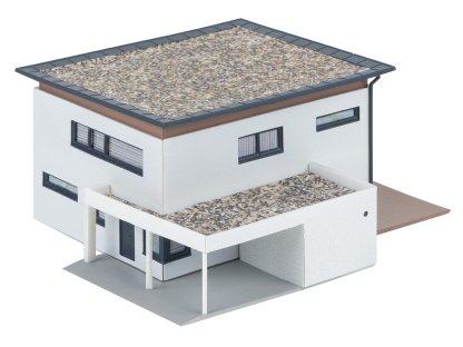 N - Cihlový dům s bílou fasádou - Faller 232151
