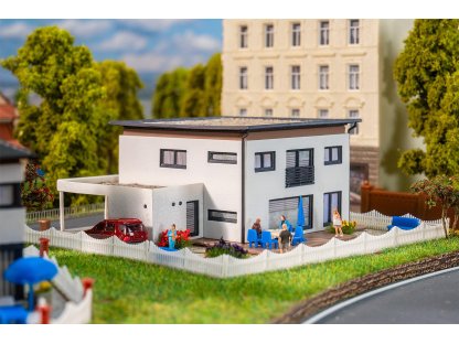 N - Cihlový dům s bílou fasádou - Faller 232151