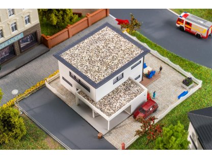 N - Cihlový dům s bílou fasádou - Faller 232151