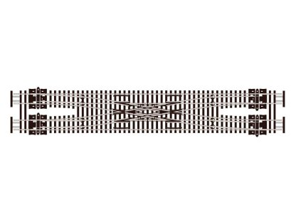 N - Dvojité kolejové křížení / délka 271 mm - Peco SL-E383F