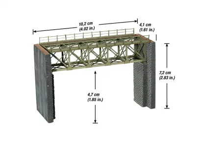 N - Ocelový most / délka 102 mm - Noch 62810