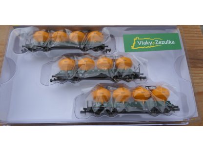 N - Set vozů na sypké hmoty / typ Uacs Raj ČSD - Trix 18292