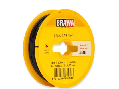 Tenké lanko 0,14 mm2 / barva černá - Brawa 3158