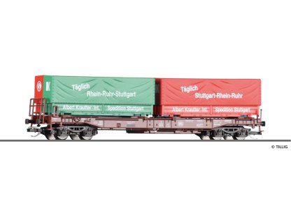 TT - Kontejnerový vůz DB / typ Sdkms 707 - Tillig 18159