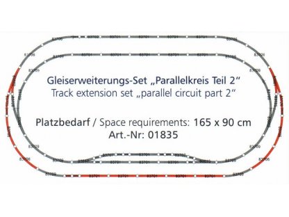 TT - Rozšiřující set kolejí - paralelní okruh díl 2 - Tillig 01835